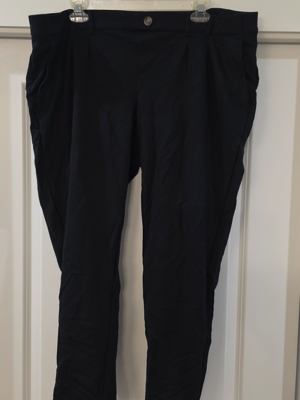 Women's Black Stretch Maternity Ponte Pants